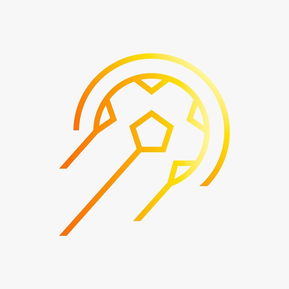 Football logo element, gradient sports illustration