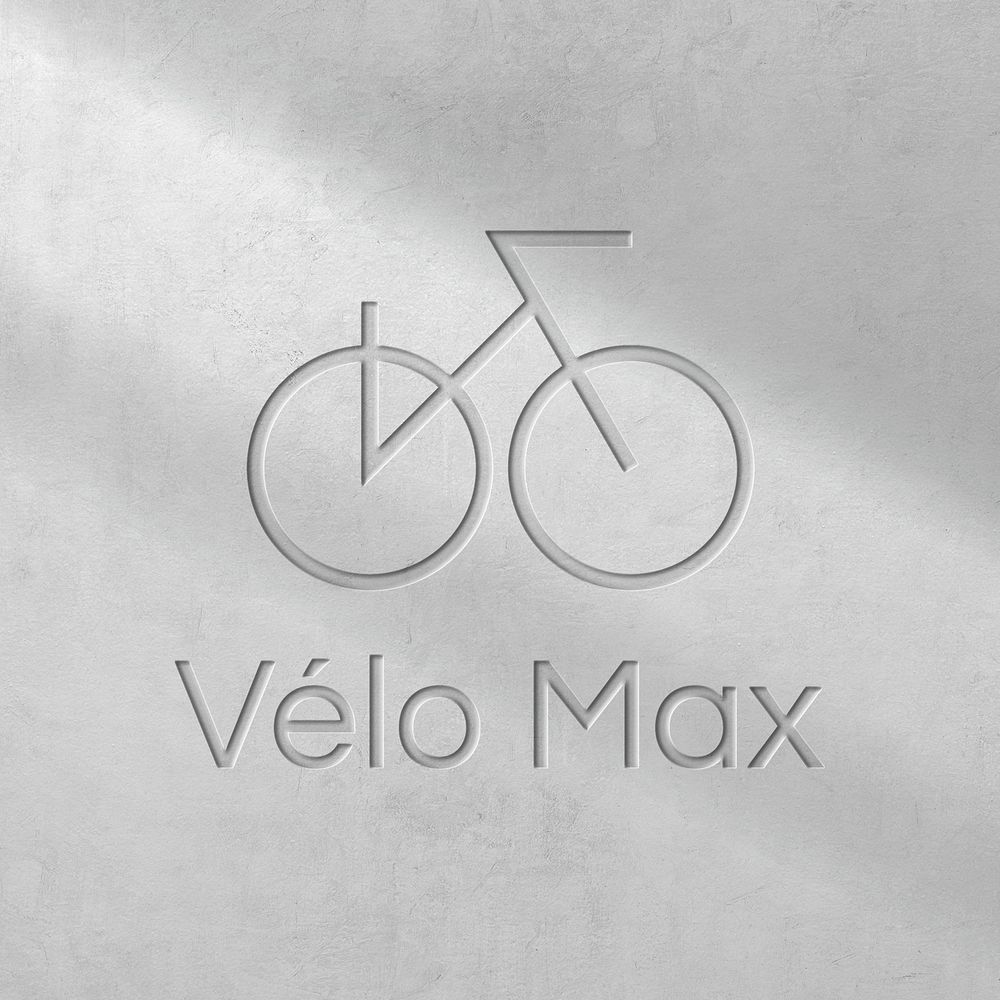 Cycle sports logo effect template, bicycle on realistic wall in modern design psd
