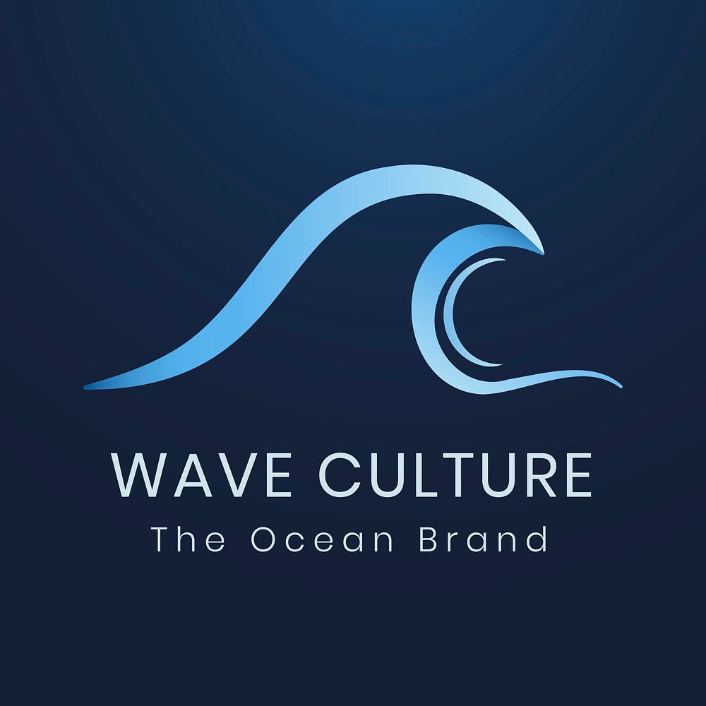 Environment business logo template, blue modern water design vector
