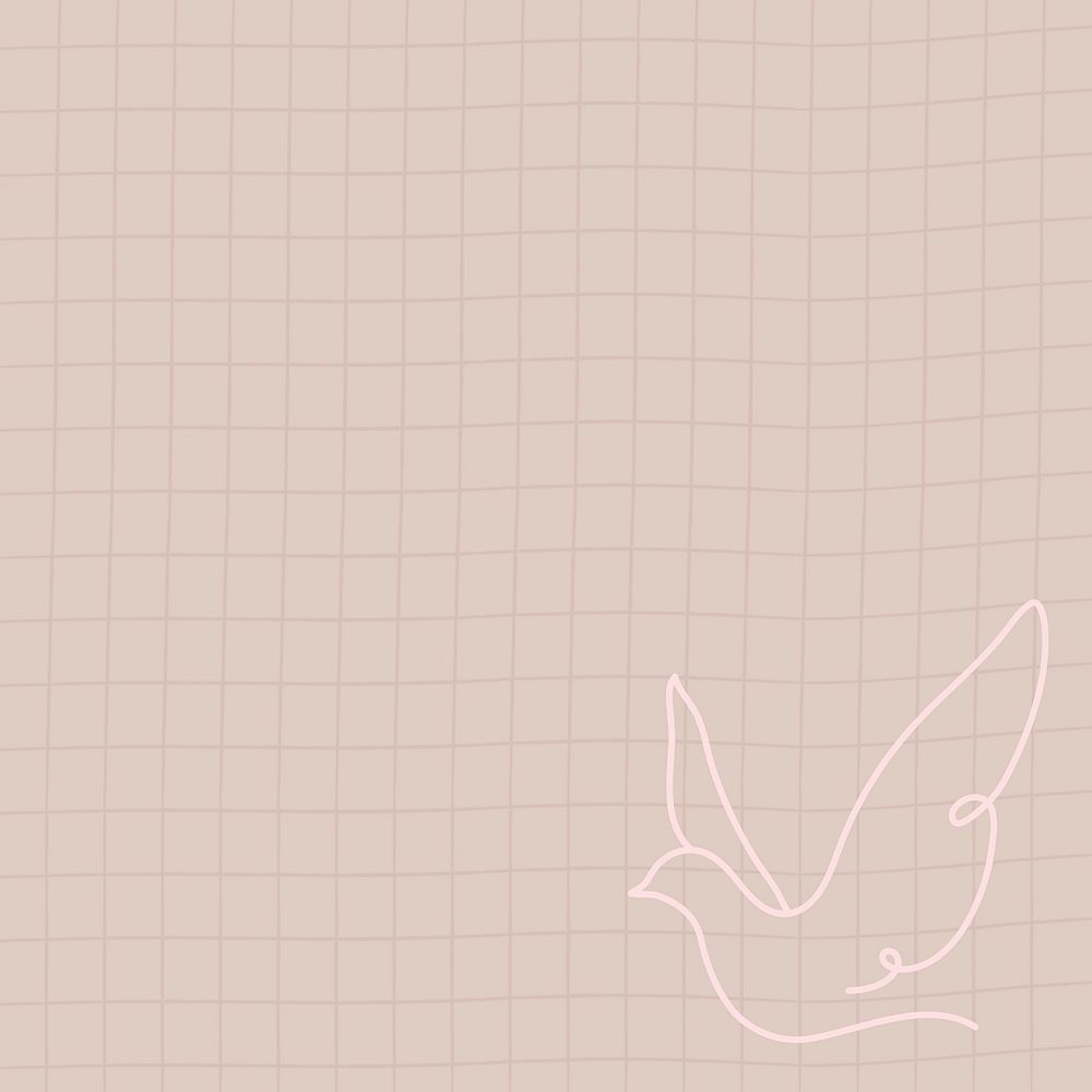 Aesthetic dove grid background, minimal design vector