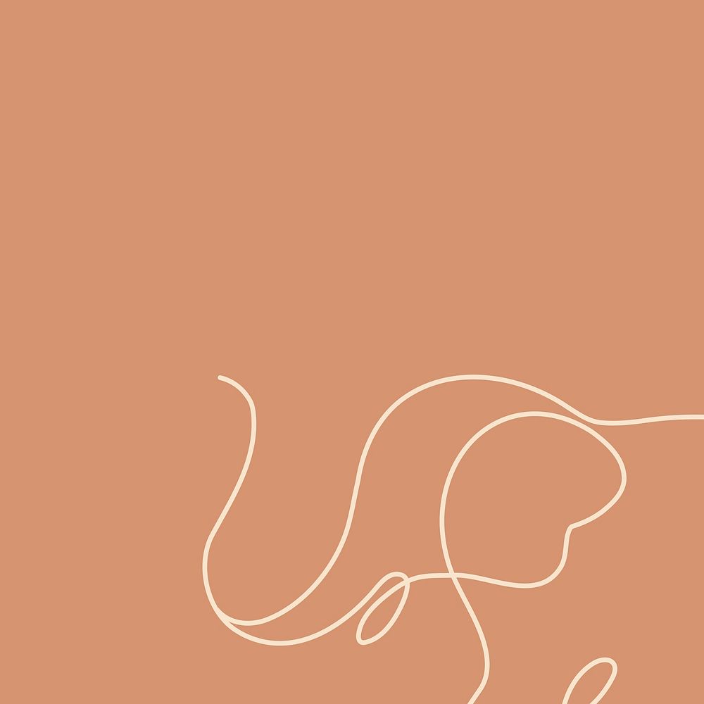 Minimal elephant brown background vector