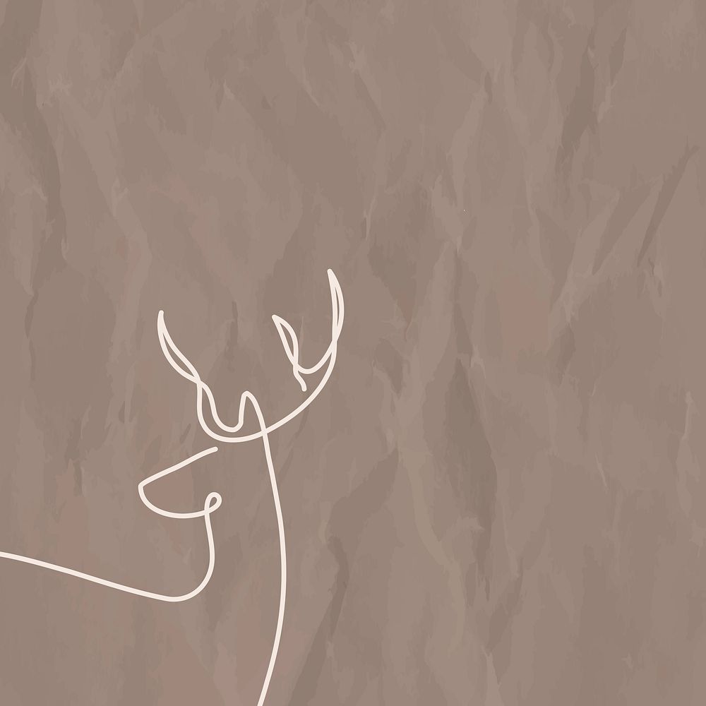 Minimal deer background, aesthetic design 