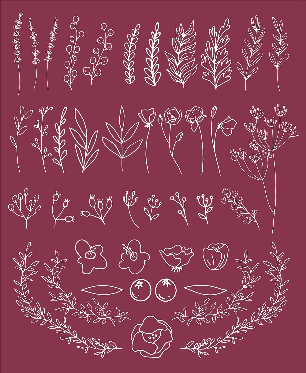 Vector of floral banner set