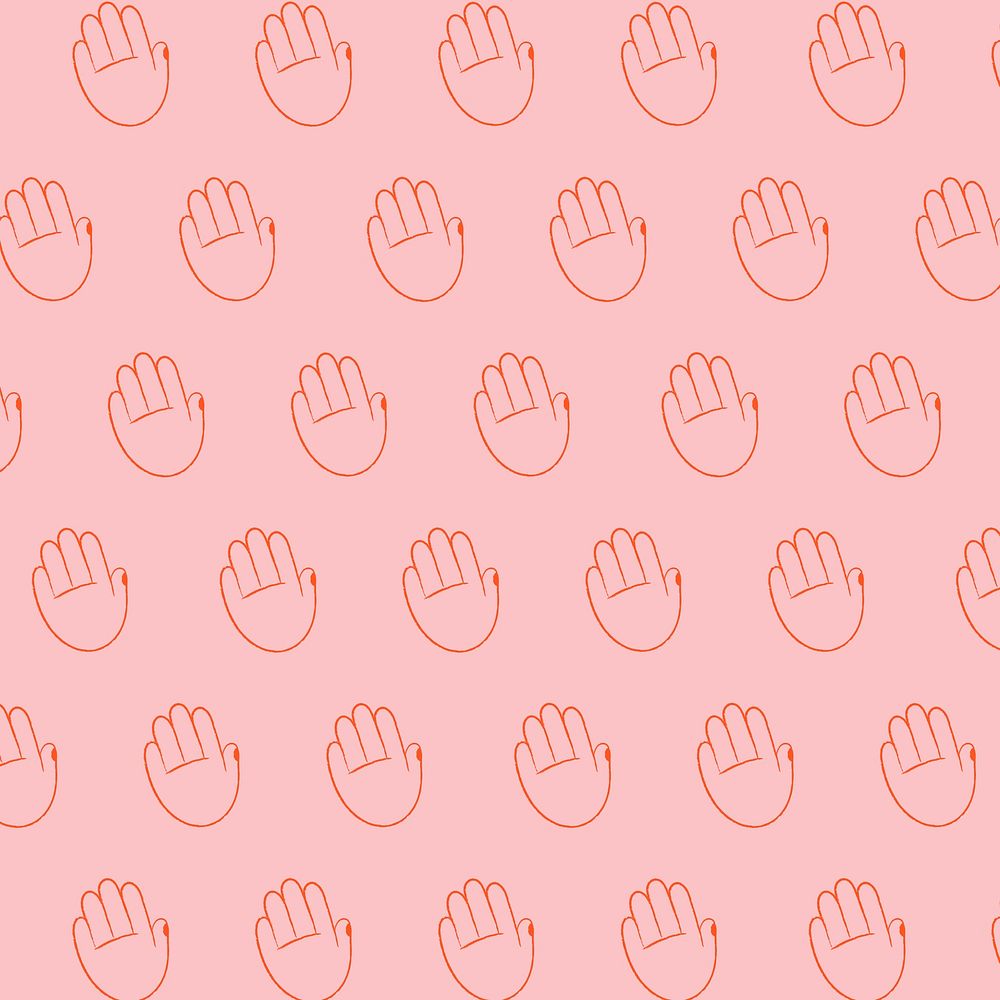 Pink seamless background, hand doodle pattern psd