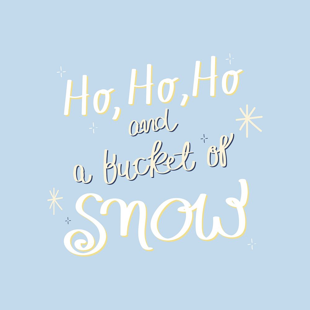 Cute holiday quote typography sticker psd, festive winter design