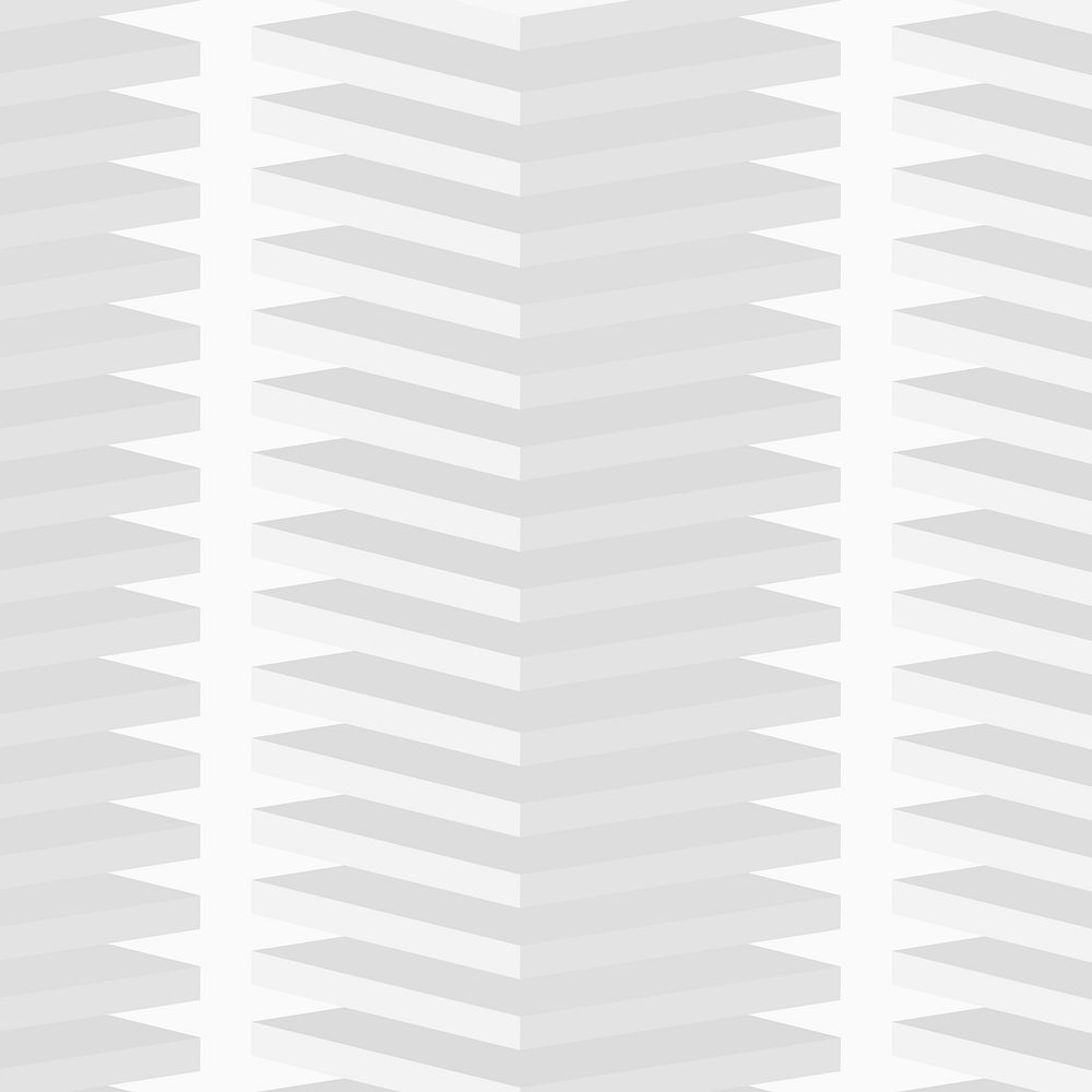 Geometric pattern background, white minimal 3D design psd