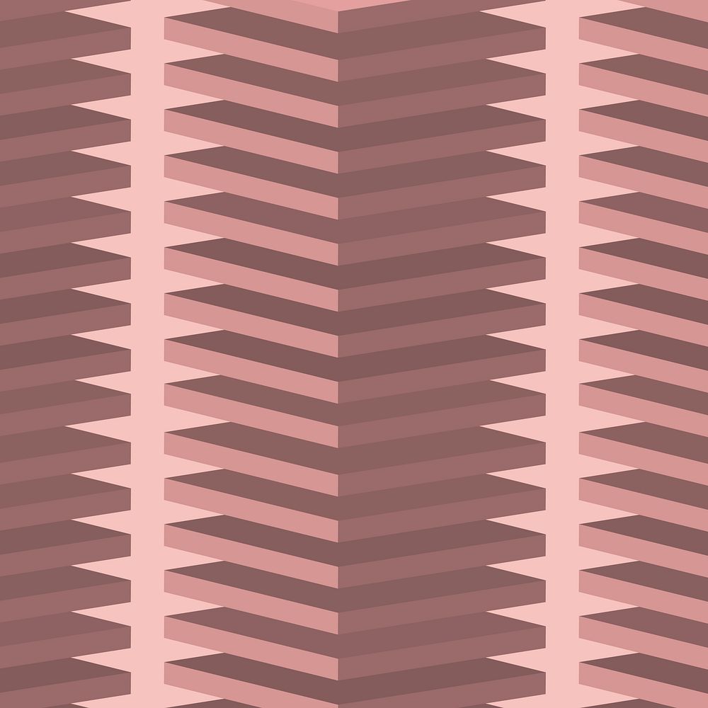 Pastel pink background, geometric pattern in 3D psd