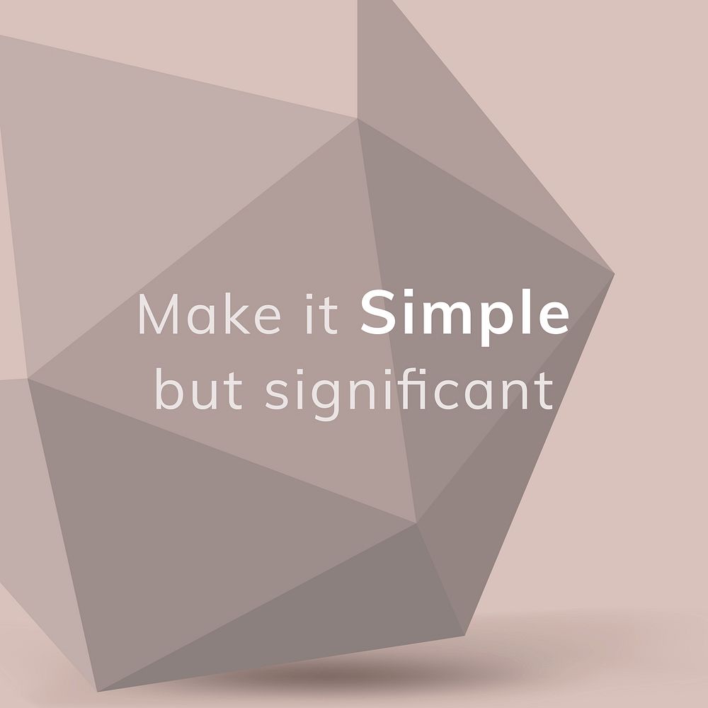 Abstract geometric Instagram post template, inspirational quote in aesthetic design vector