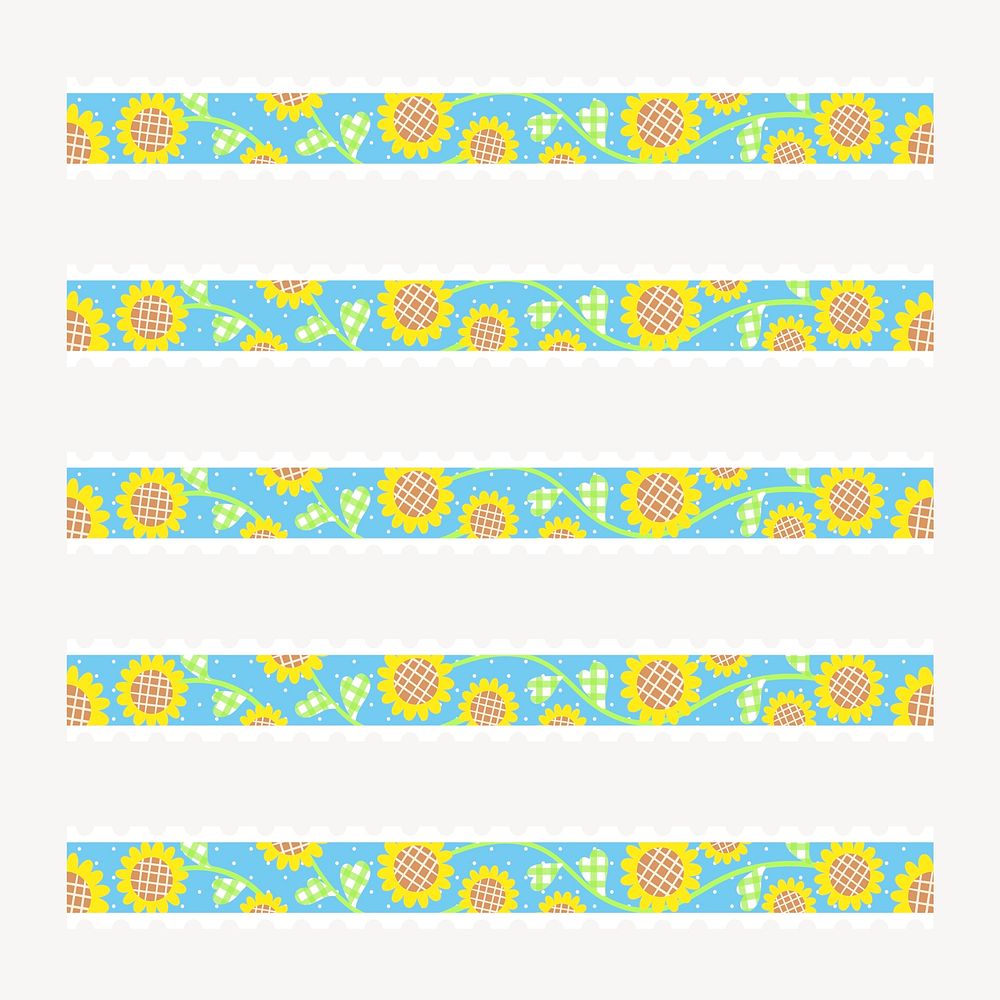 Flower pattern brushes vector, cute design, compatible with AI
