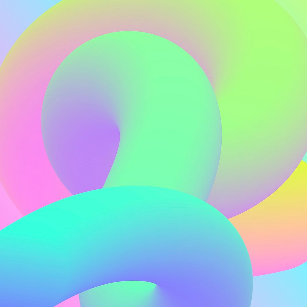 Blue 3D gradient background, colorful fluid shapes psd