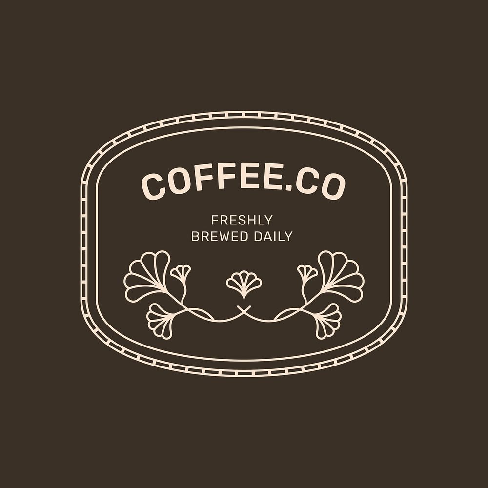 Minimal logo template, Coffee.co, simple branding design for business psd