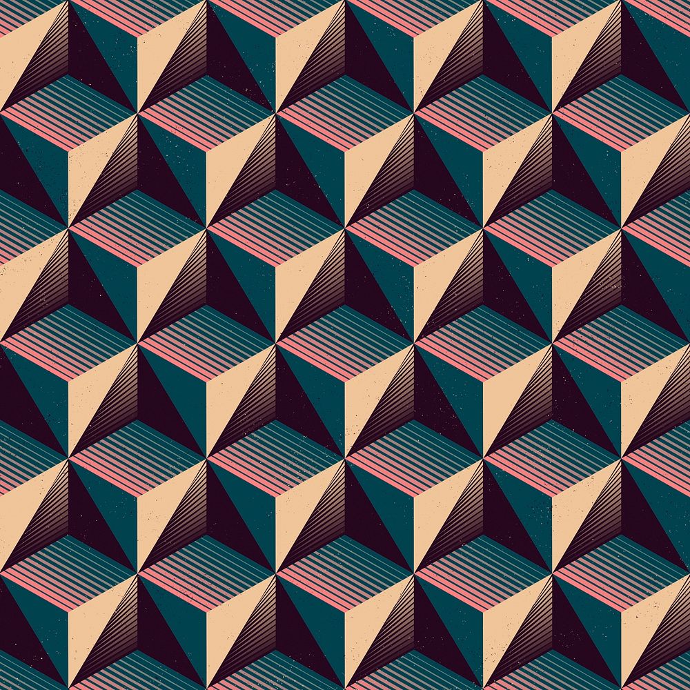 Geometric pattern background, repeated tetrahedron shapes design psd