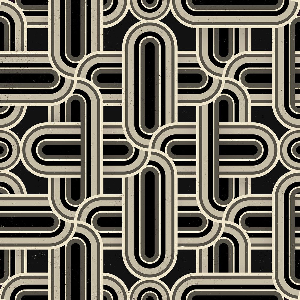 Interlaced pattern social media post background, black geometric design psd