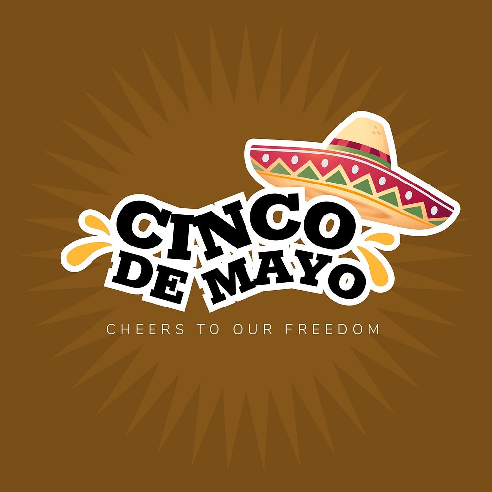 Festival logo template, Mexican design vector