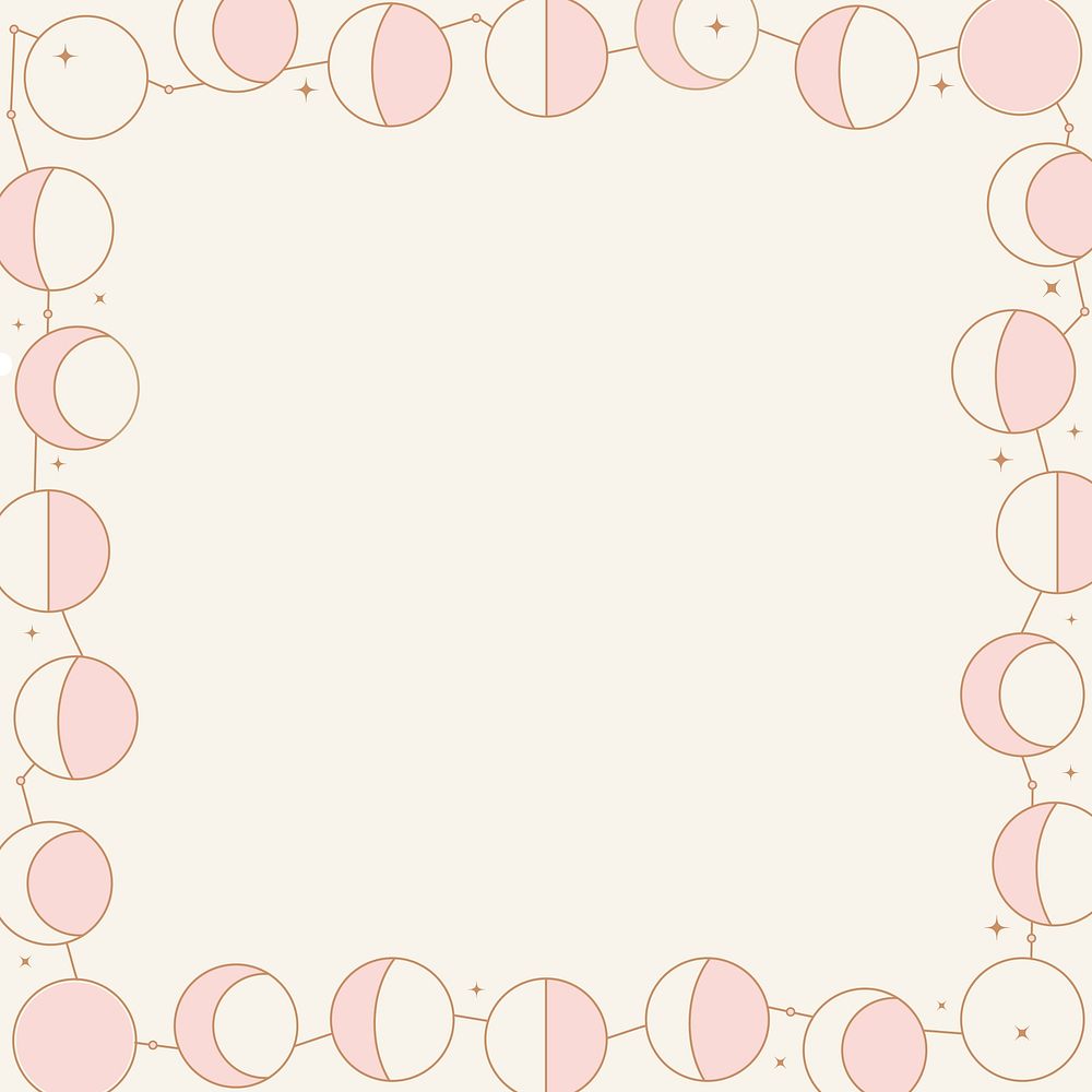 Moon frame background, abstract pastel design