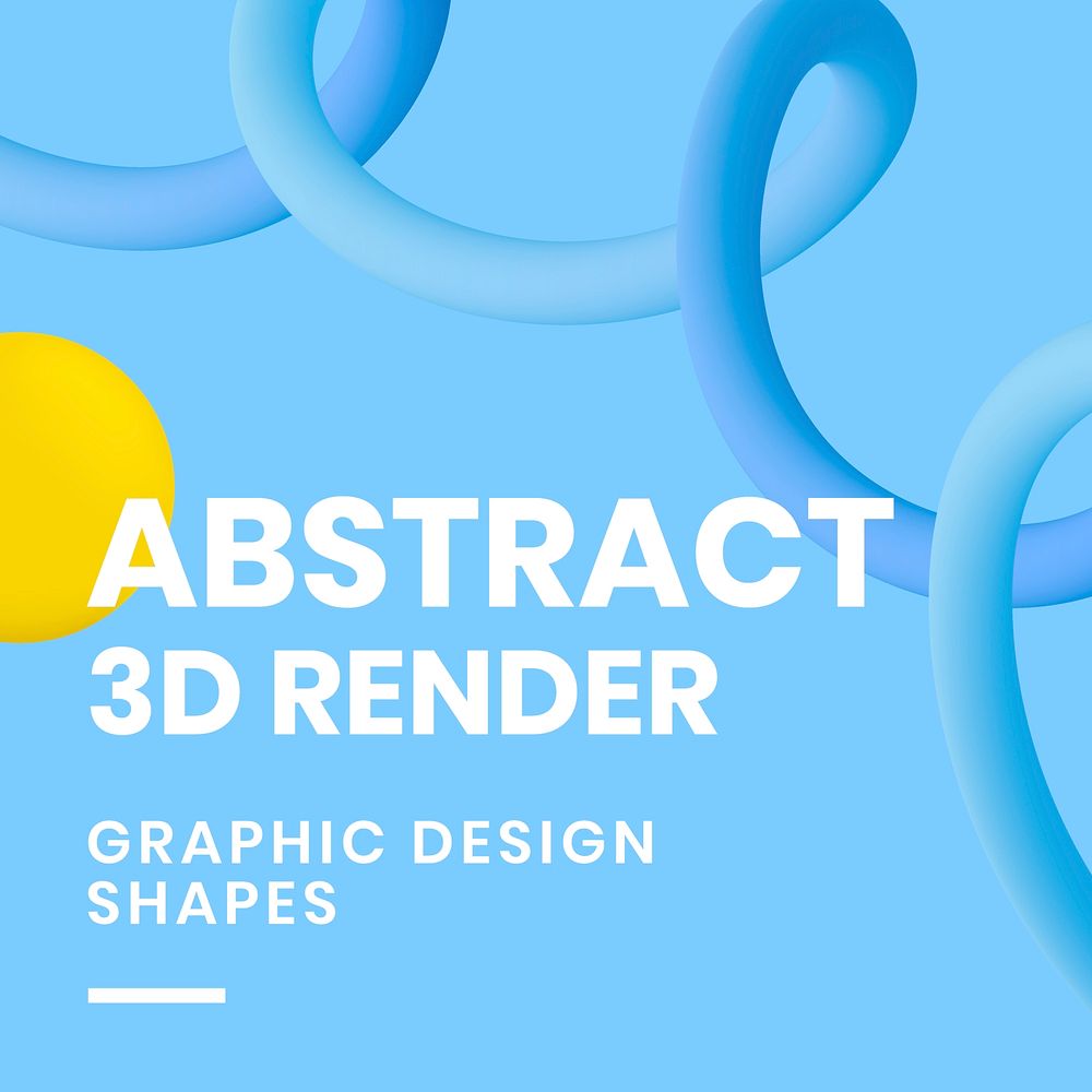 3D render Instagram post template abstract design vector