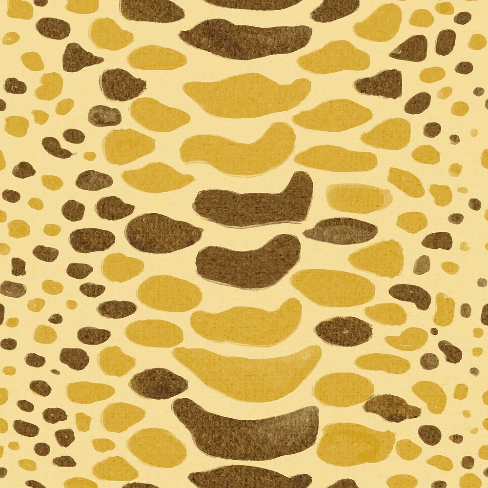 Snake pattern yellow background seamless, social media post psd