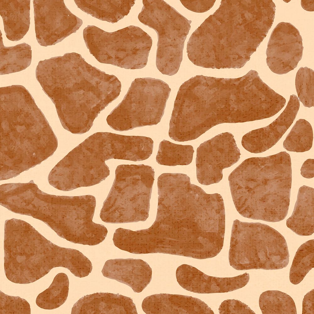 Brown giraffe pattern background seamless Instagram post vector