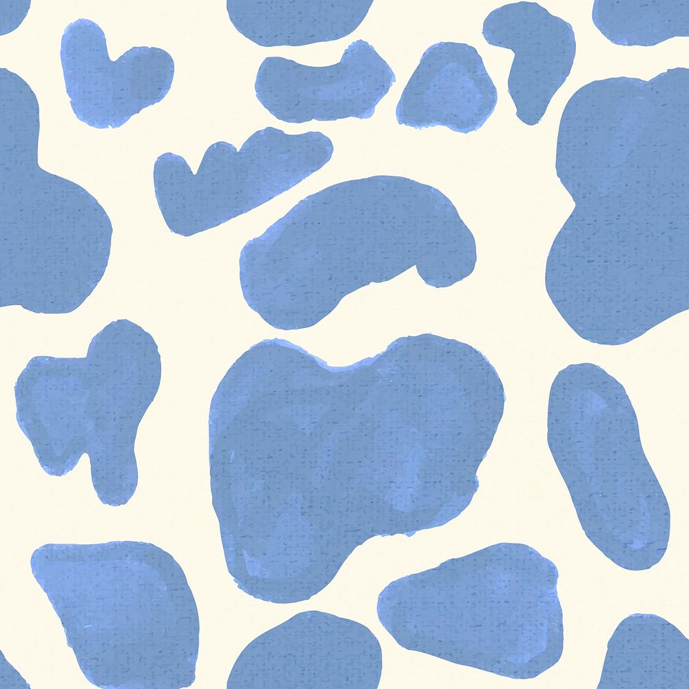 Blue cow pattern background seamless social media post vector