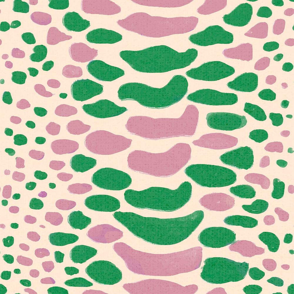 Snake pattern background pink & green seamless, social media post