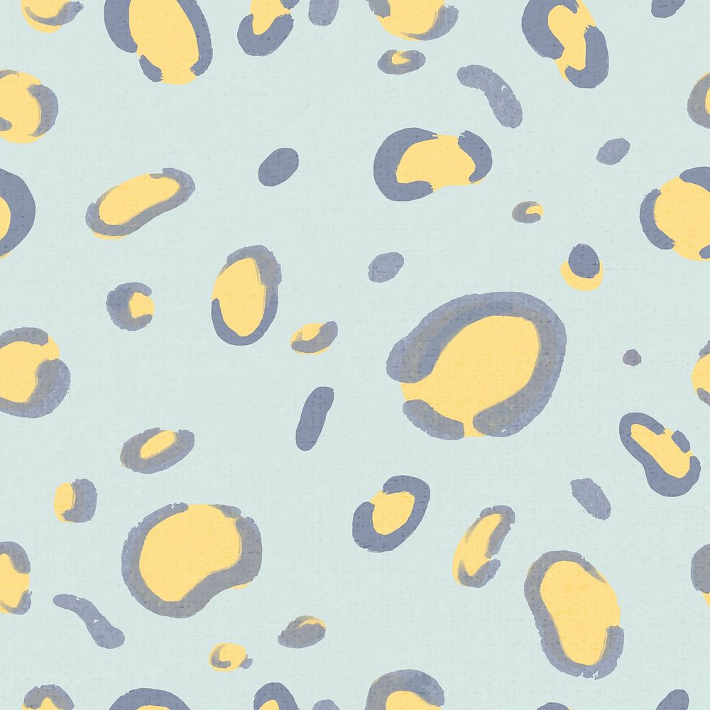 Leopard pattern blue background seamless Instagram post vector