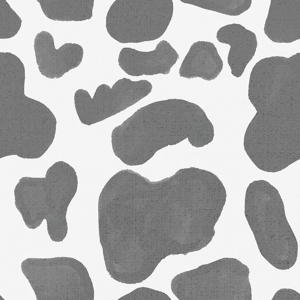Gray cow pattern background seamless, social media post psd