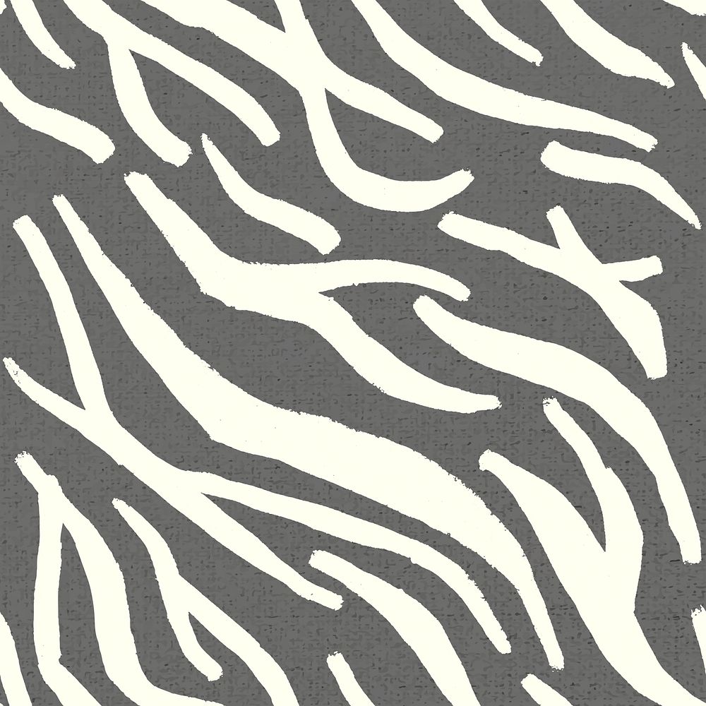 Zebra pattern gray background seamless, social media post, paint style psd