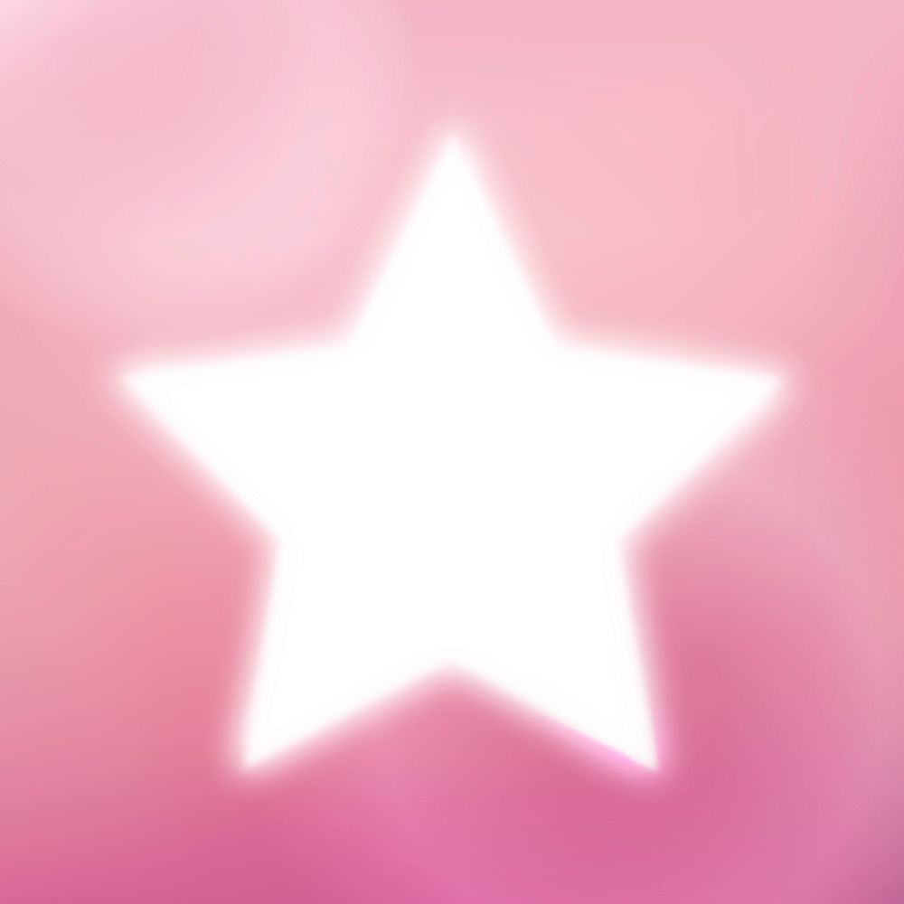Glowing white star on pink background