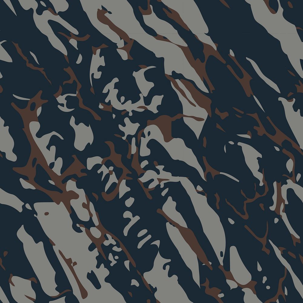 Camouflage pattern background, blue navy print design vector