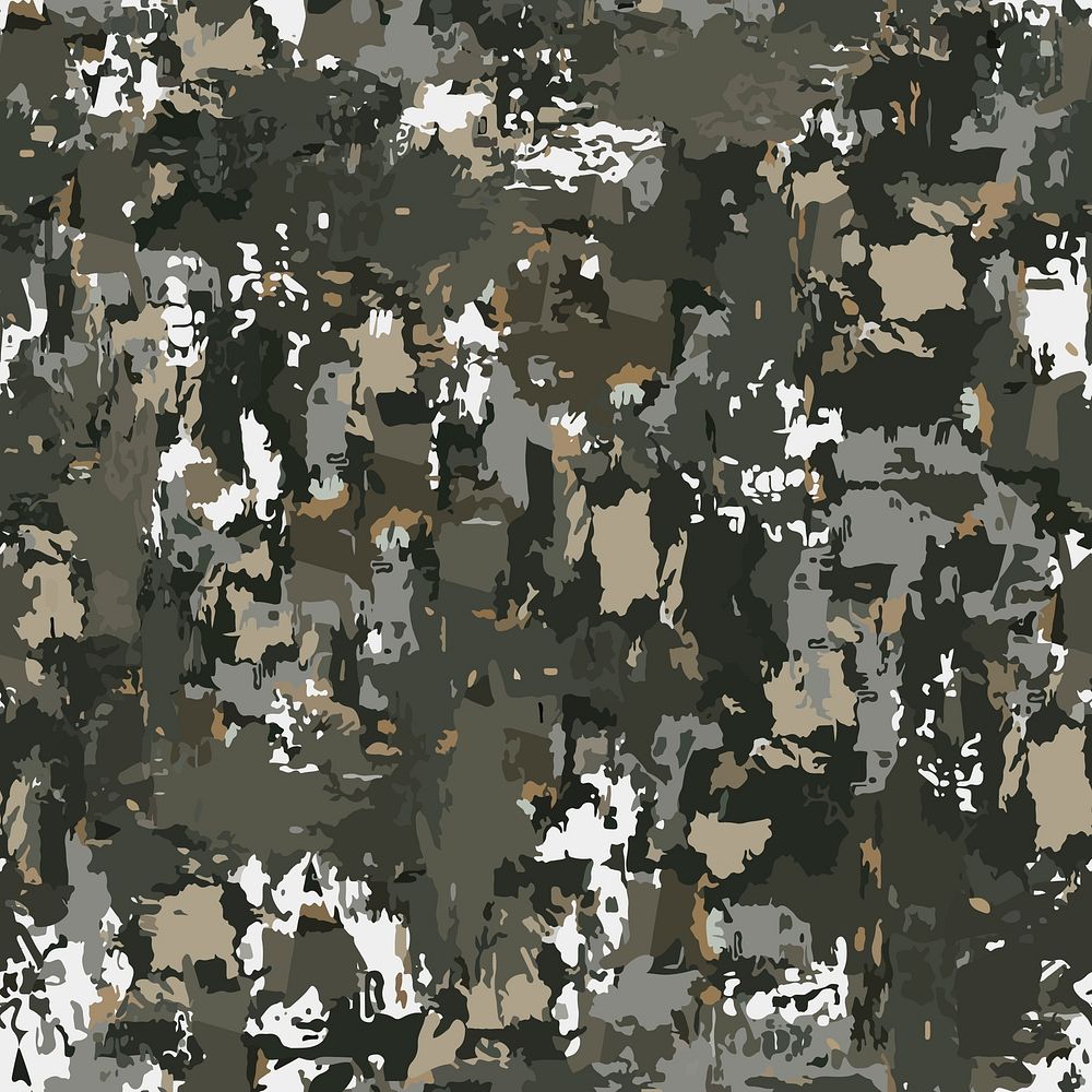 Camouflage pattern background, green military print design vector