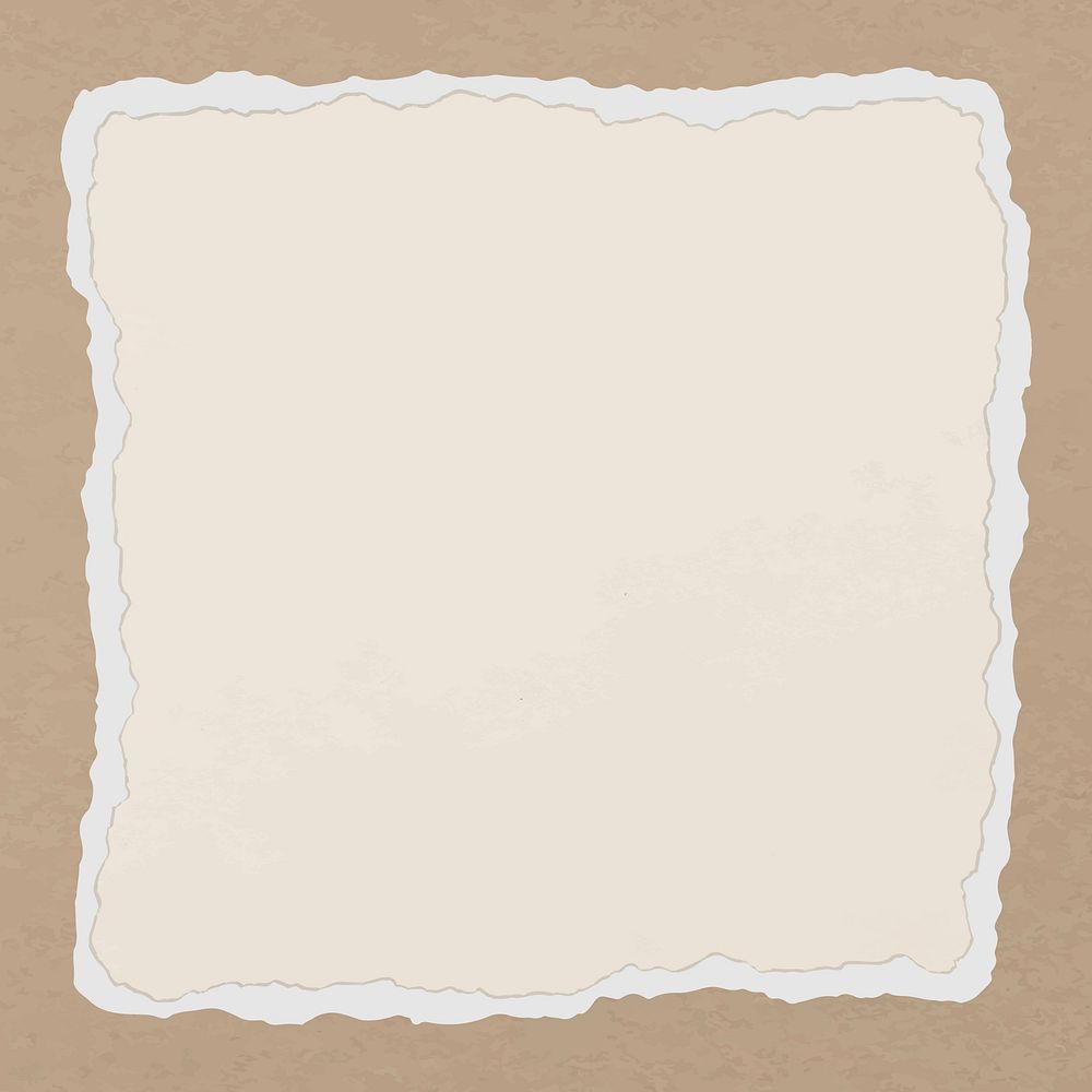 Paper texture frame background, earth tone design vector