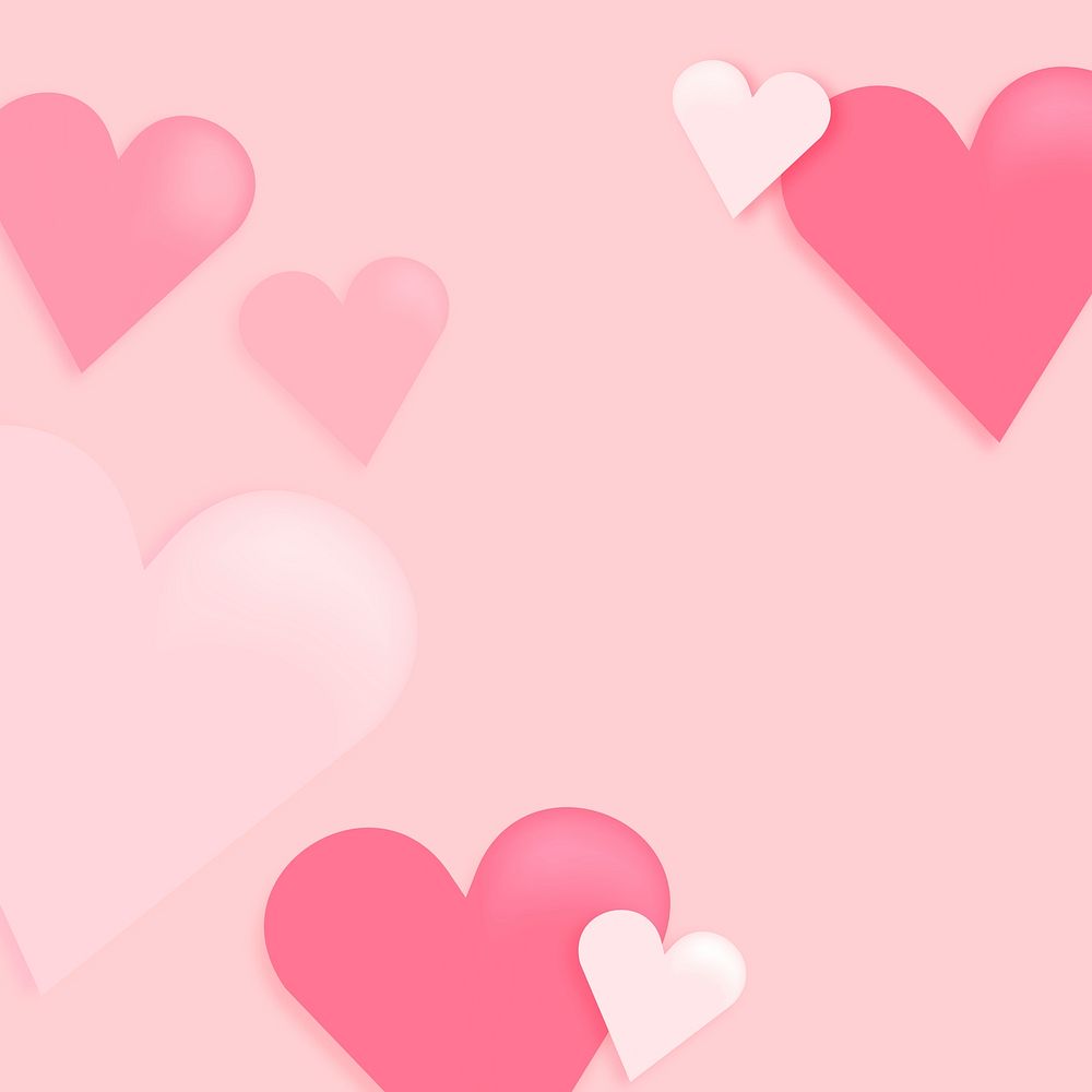 Valentine&rsquo;s background heart shape border design