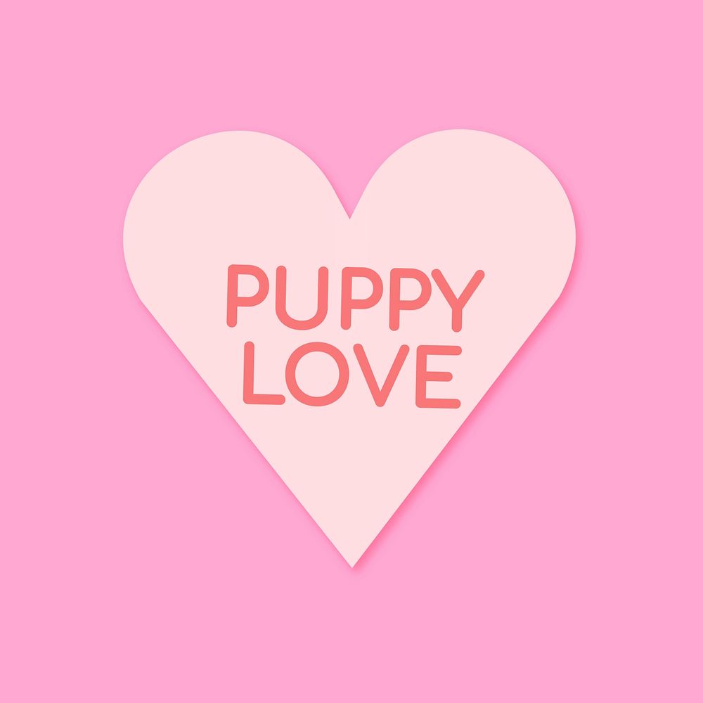 Heart shape psd stickers, cute love text