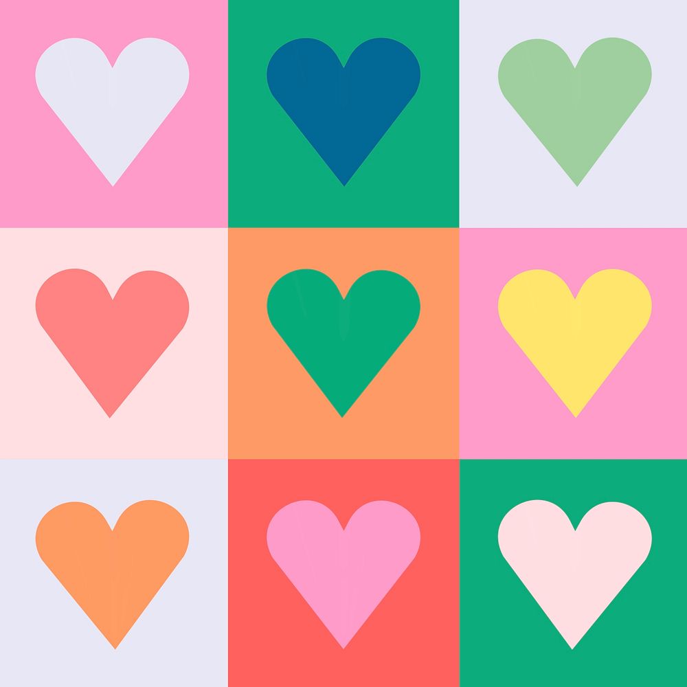 Heart shape psd sticker set, valentine love design