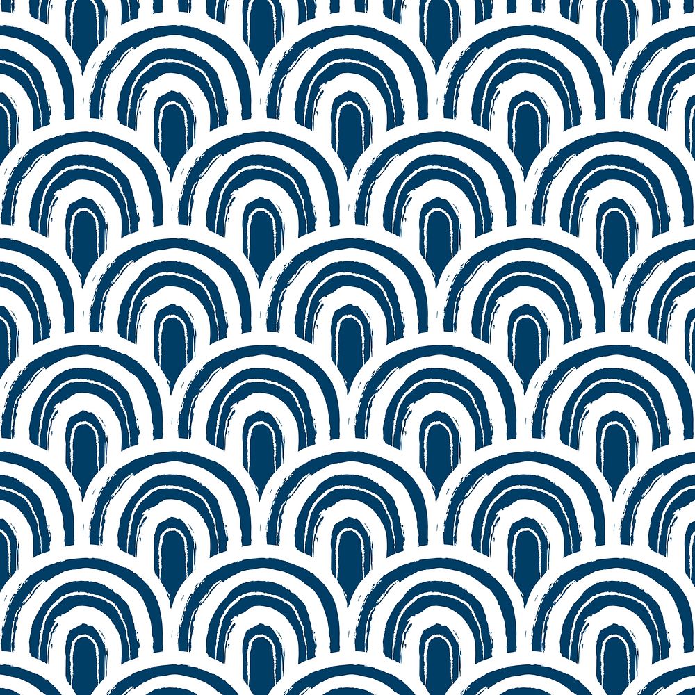 Japanese wave pattern background design psd