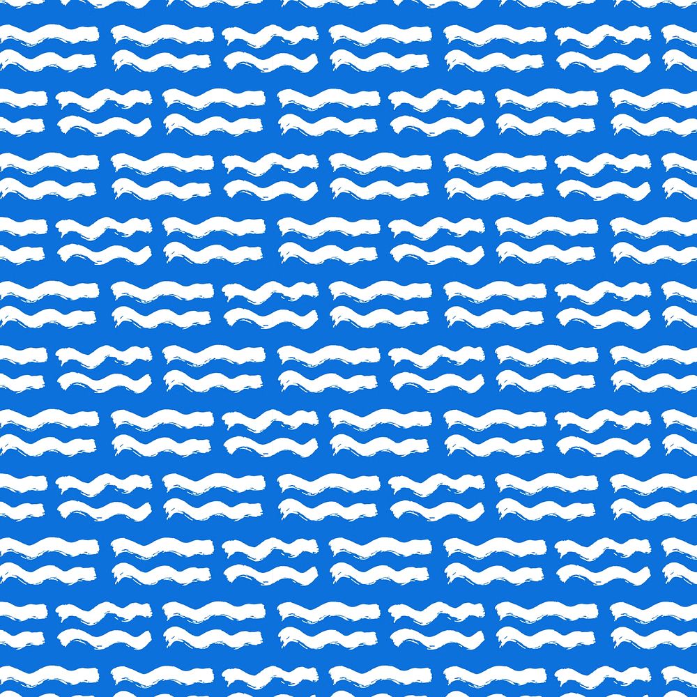 Cute wavy lines background pattern blue design vector