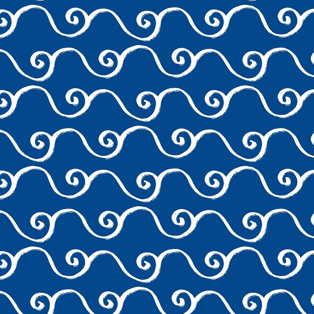 Cute wave pattern background brush design psd