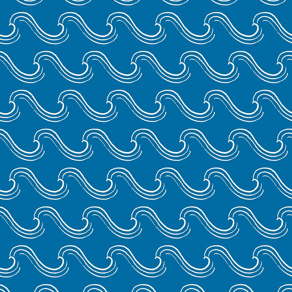 Aesthetic ocean waves background pattern design psd