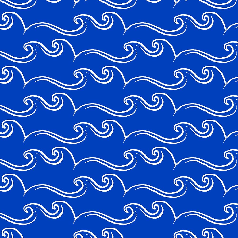 Aesthetic ocean waves background pattern design psd