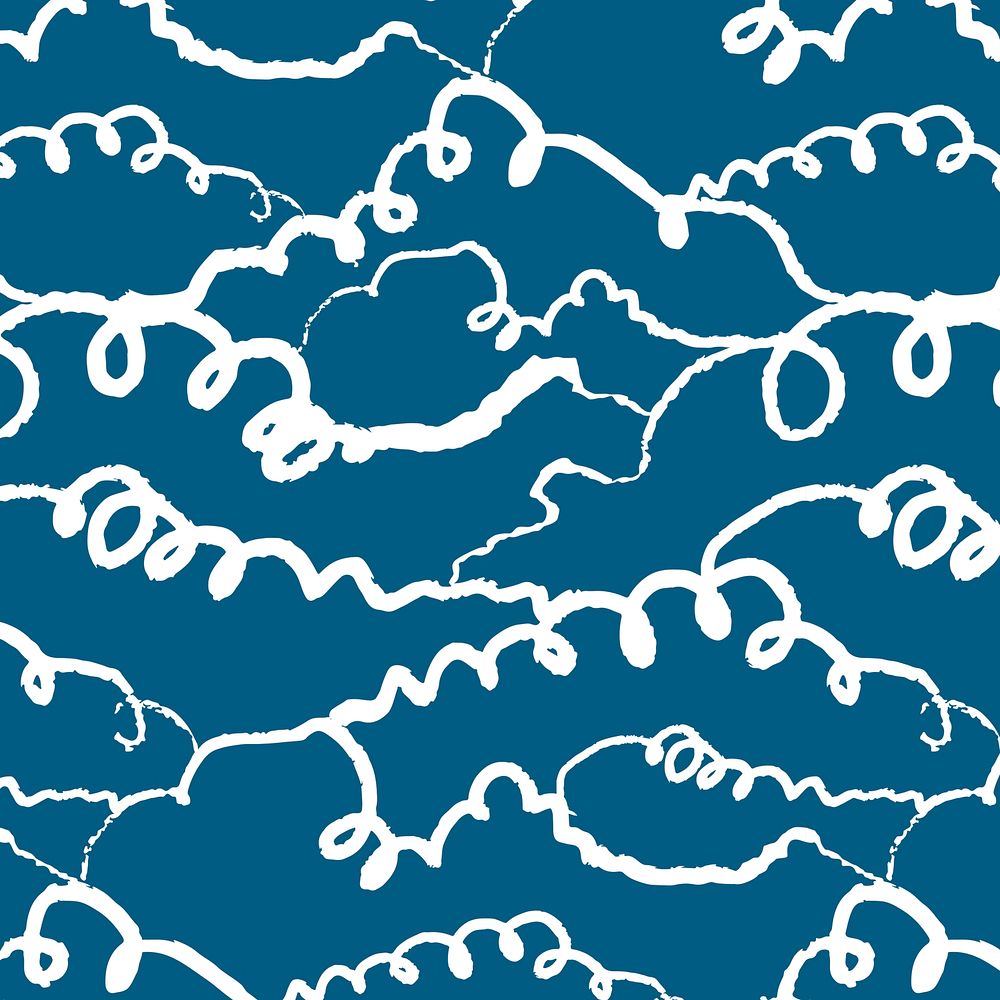 Cute squiggly lines background pattern drawing design psd