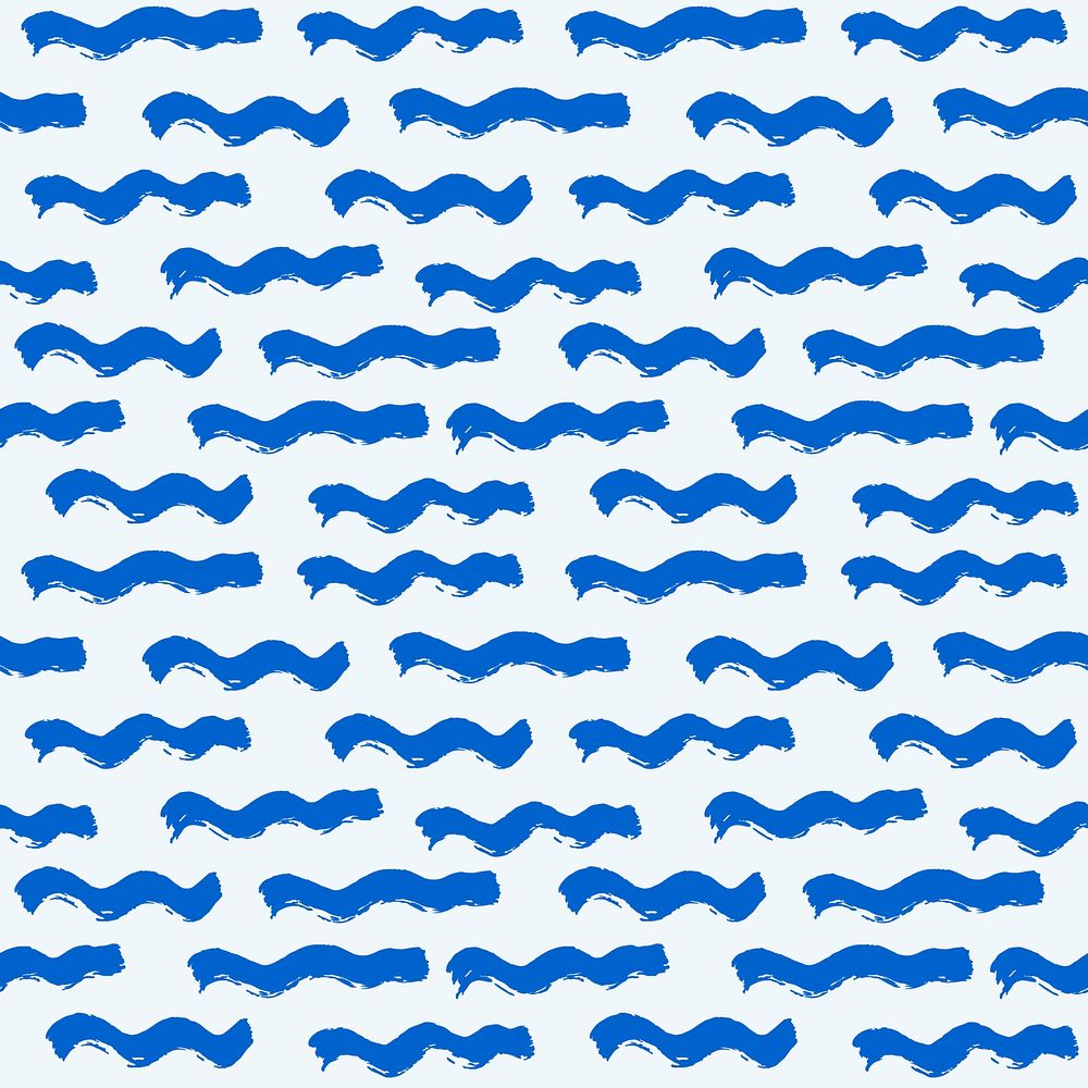 Cute wavy pattern background blue design vector