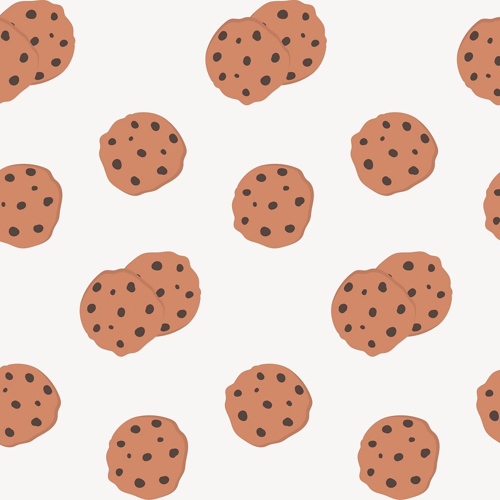 Cute cookie seamless pattern background social media post psd