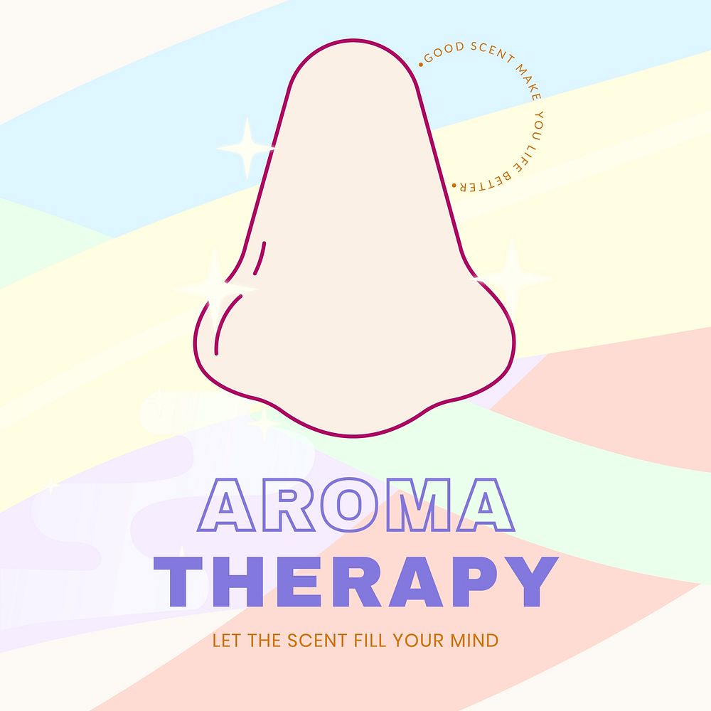 Aroma therapy quote template, mental health social media post vector
