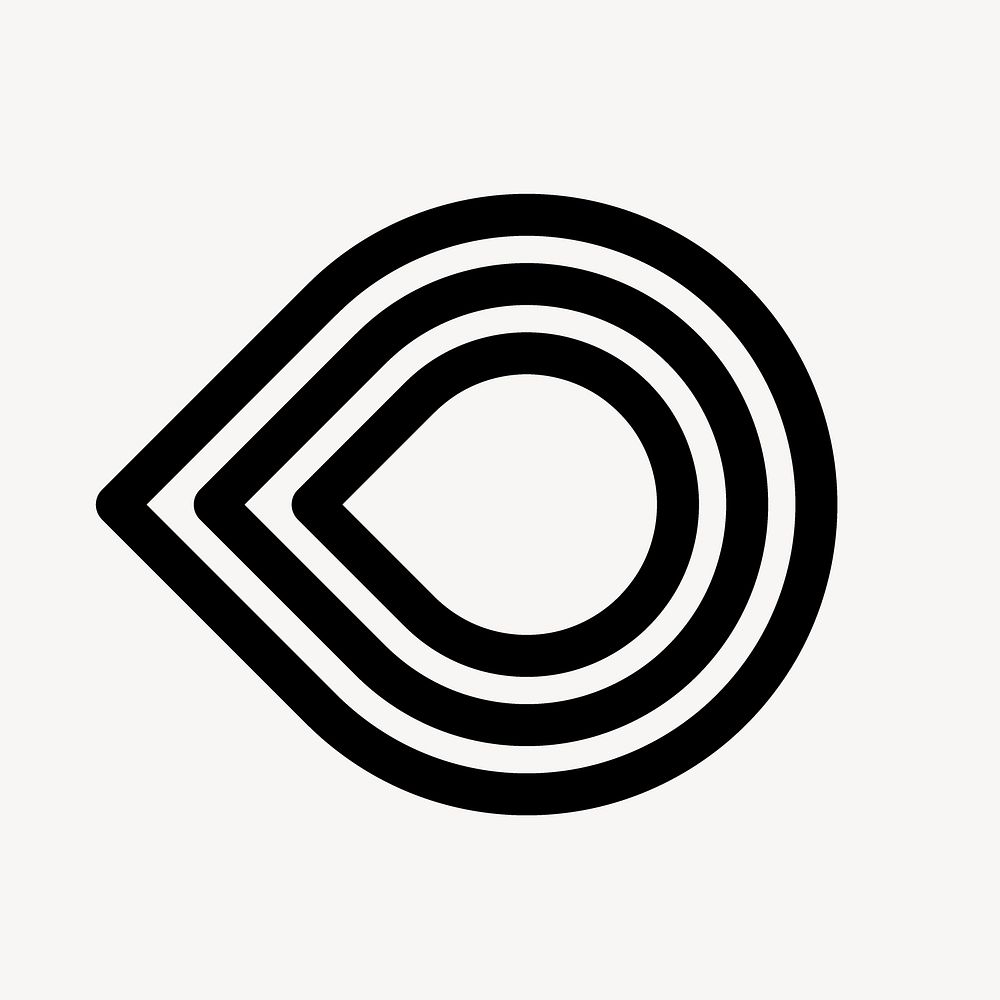 Black geometric badge, modern design for business