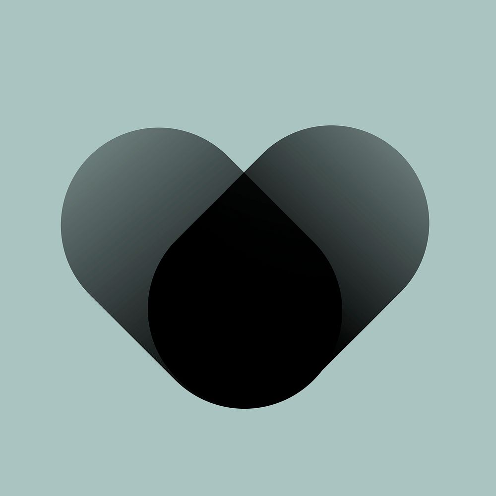 Black business logo element, modern design psd