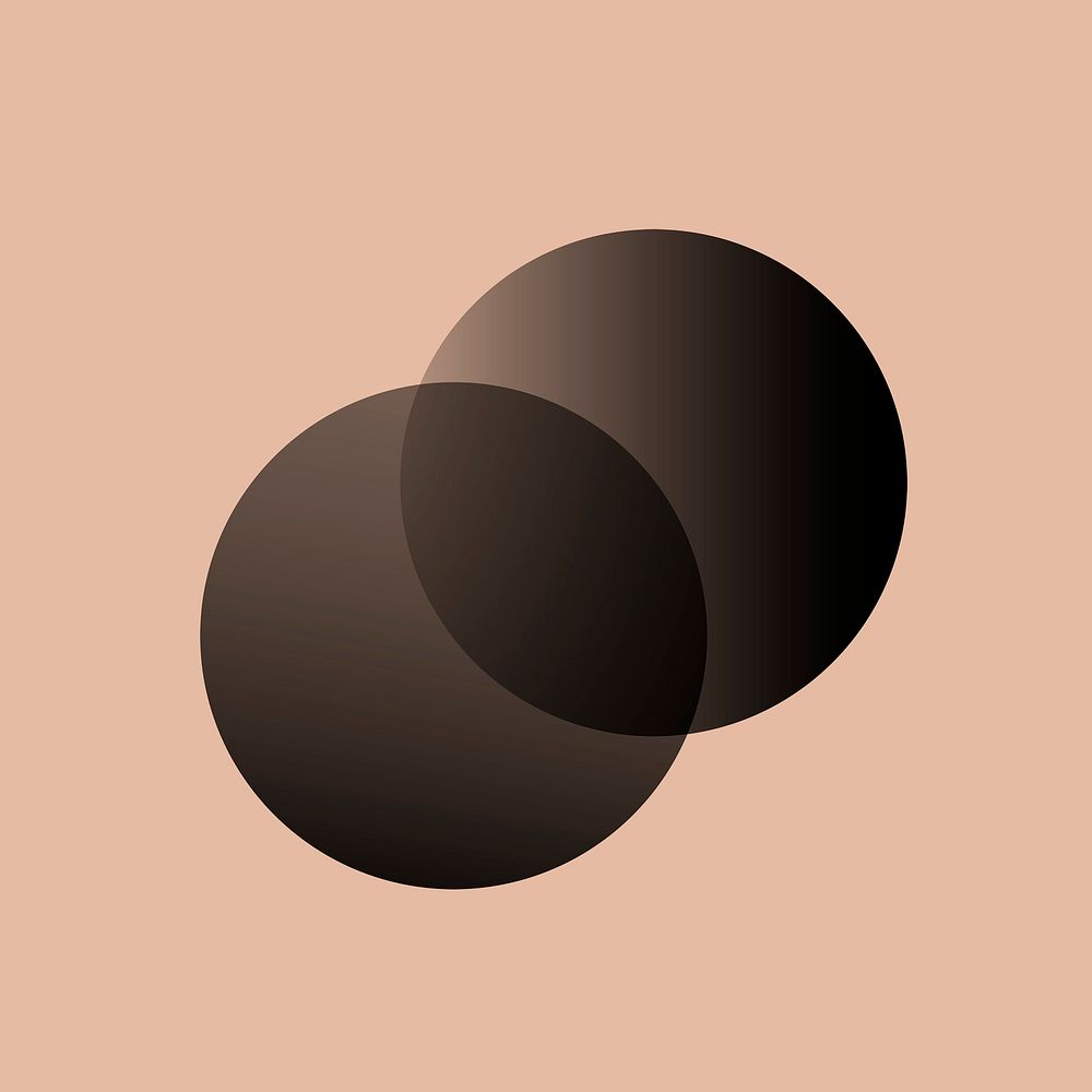 Circle logo element, black design for business psd