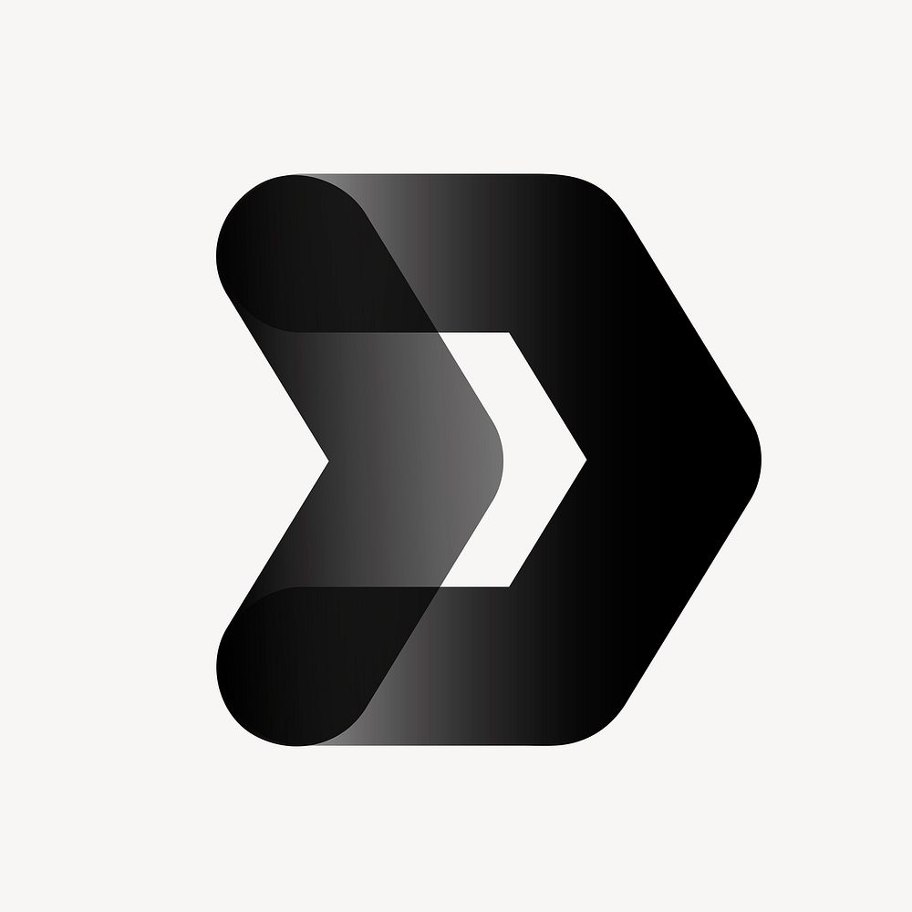 Black arrow badge, modern design for business