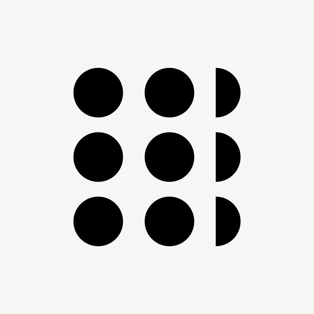 Abstract black business logo element, modern design psd