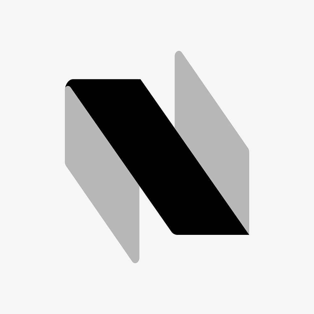 Black geometric business logo element, modern design vector