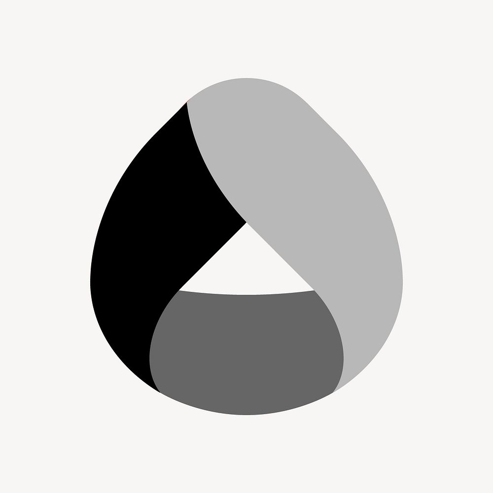 Black triangle logo element, collage element design for business vector